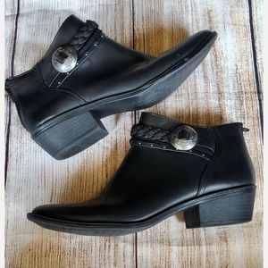 DV Dolce Vita Black Faux Leather Booties Size 9